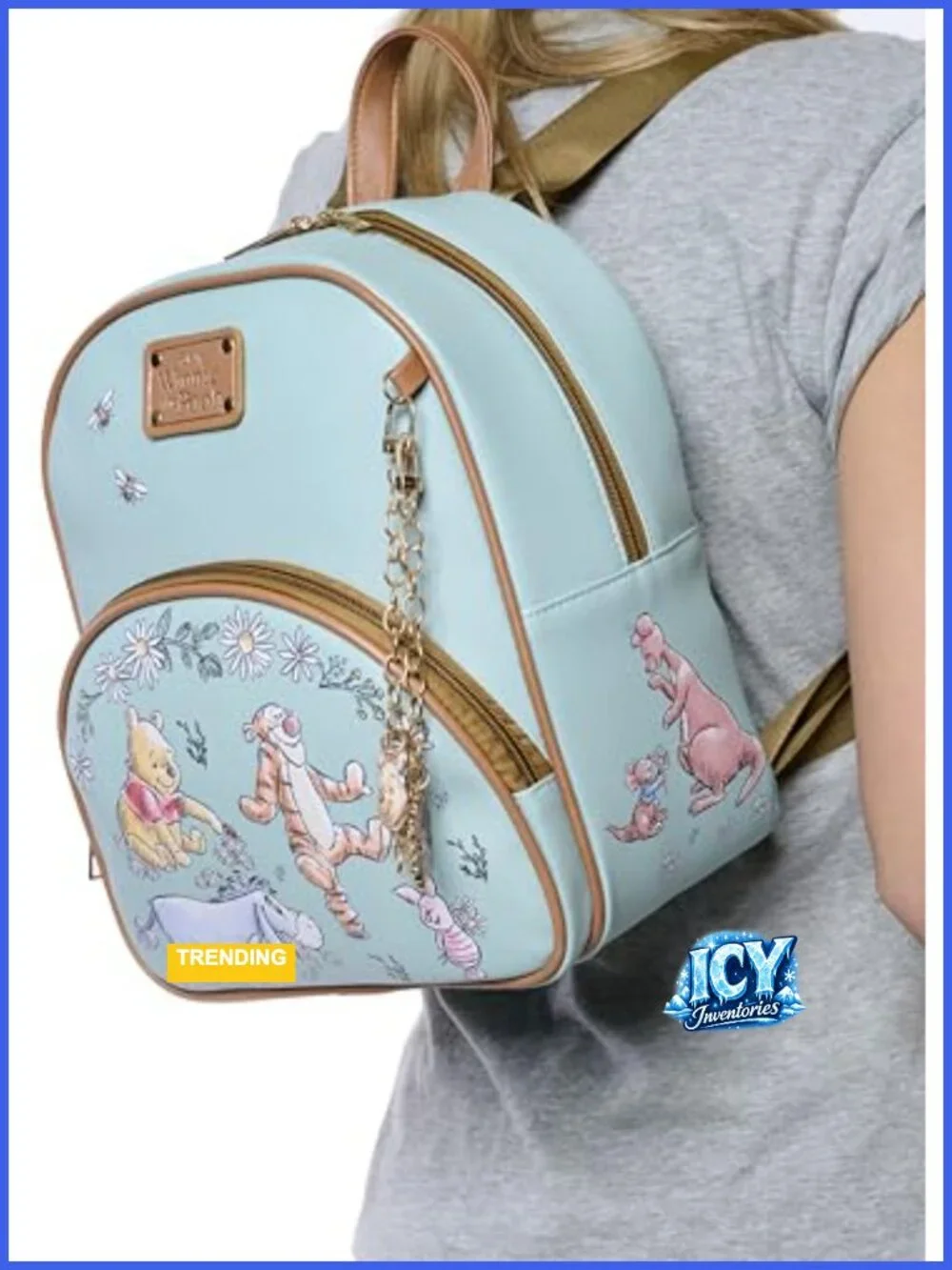 Disney Winnie the Pooh Eeyore Mini Backpack Faux Leather Shoulder Bag